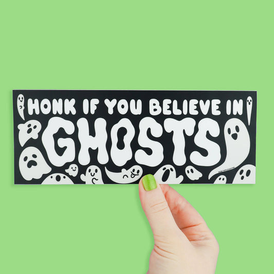 Believe In Ghosts Car Decal Halloween Vinyl Bumper Sticker