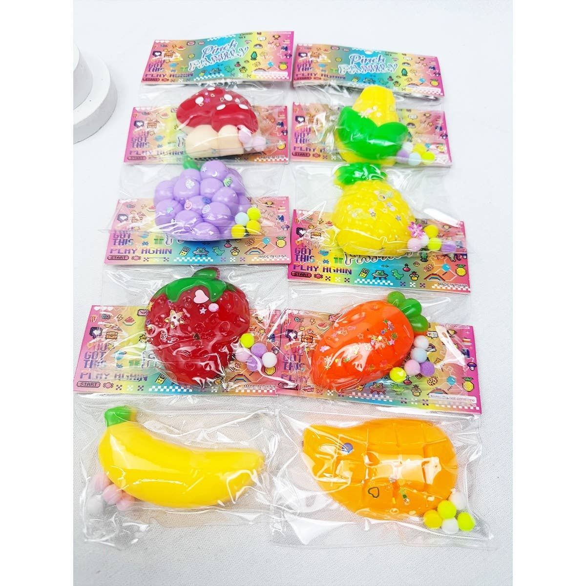 Assorted Fruit Pinch Squishy Toy