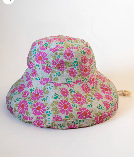Sunny Day Bucket Hat- Pink Floral