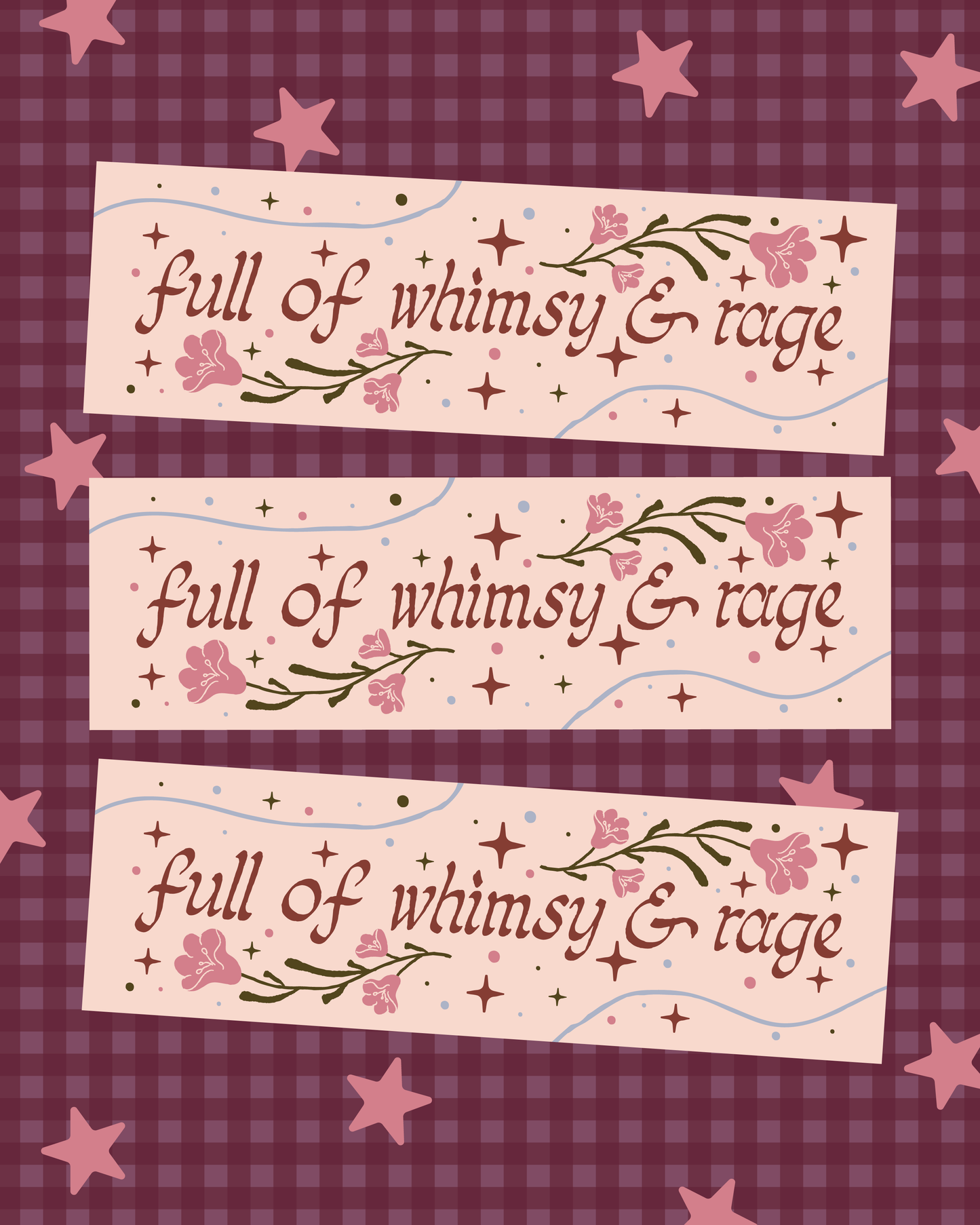 Whimsy & Rage MAGNETIC Bumper Sticker