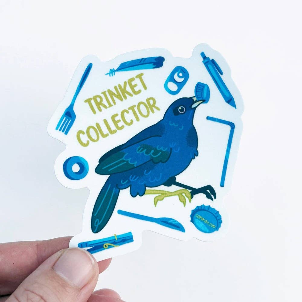 Trinket Collector Bowerbird 3” Sticker