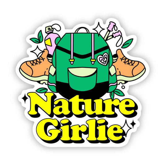 Nature Girlie Backpack and Boots Sticker