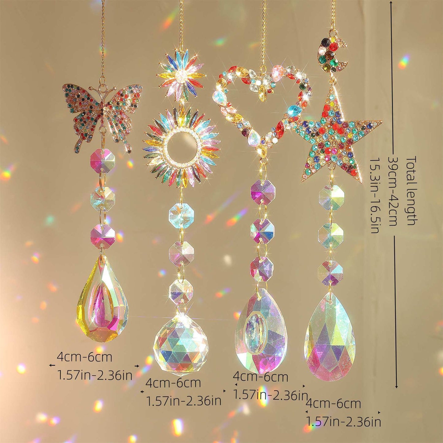 3+ Colorful Crystal Suncatcher Hanging DPH1923