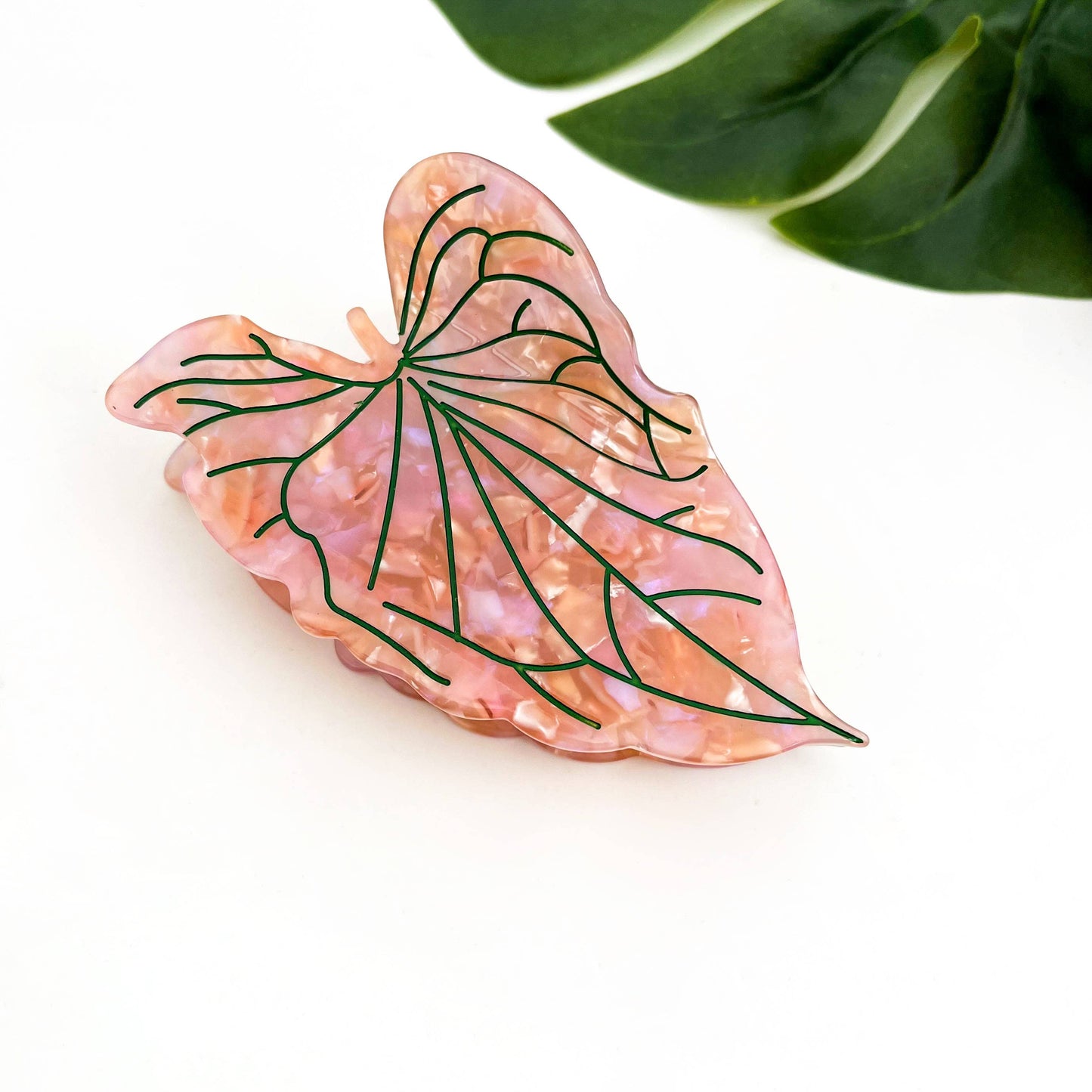 Lotus Leaf Hair Claw Clip, Elegant Acetate Leaf Hair Clip
