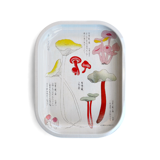 Small Metal Vintage Japanese Mushroom Catchall Tray