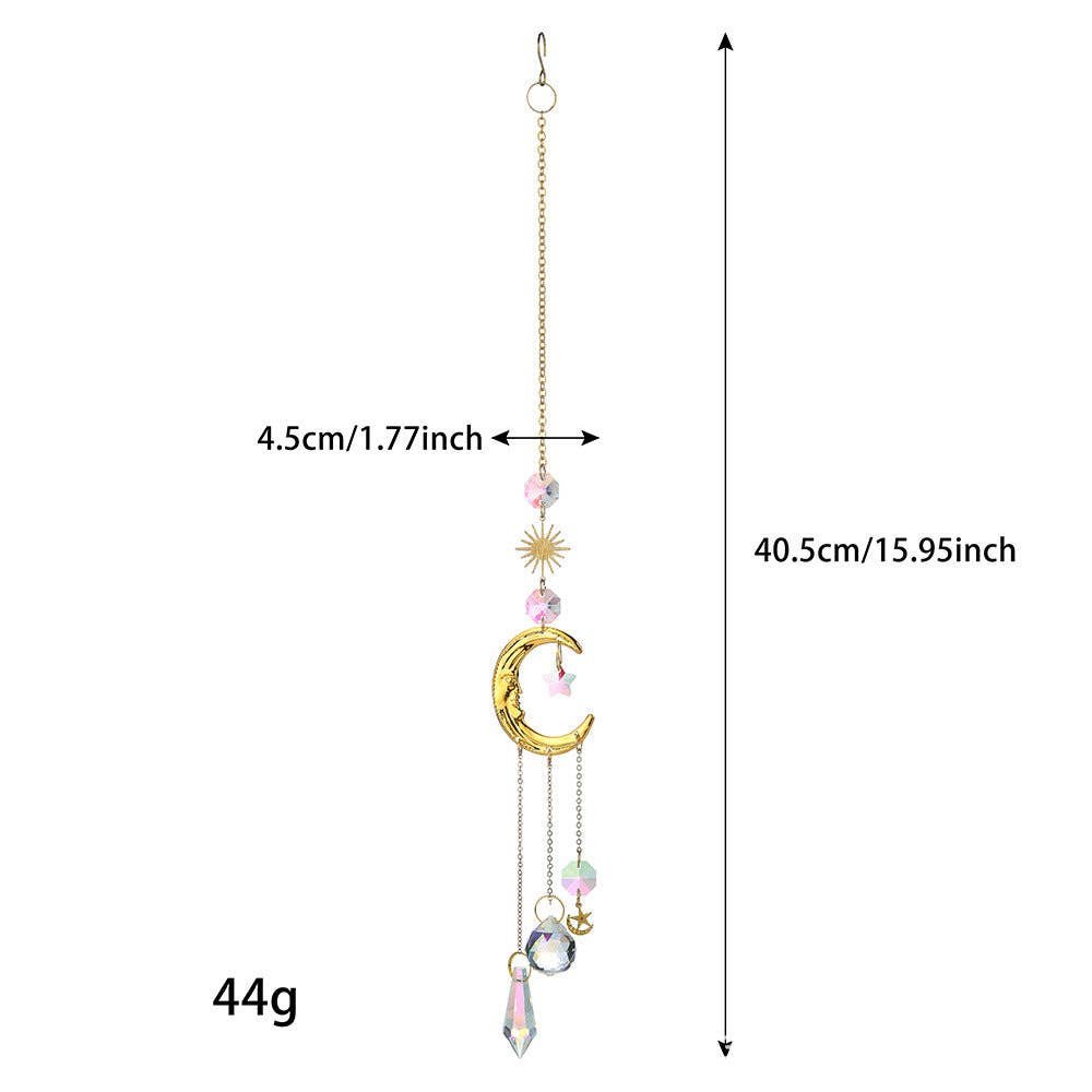 Metal Sun Moon Crystal Home Hangings DP25A929