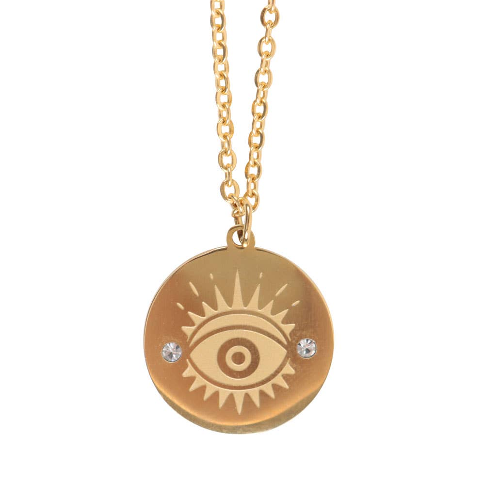 All Seeing Eye Necklace and Trinket Dish Gift Set