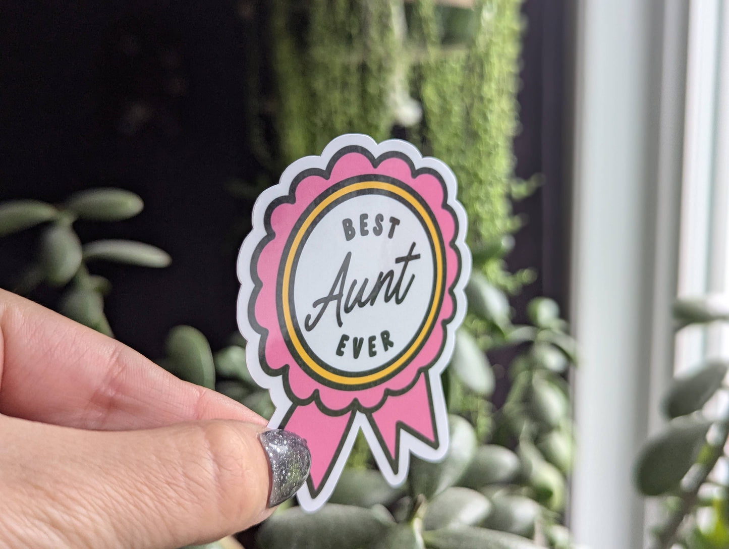 Best aunt ever sticker, pregnancy announcement merch