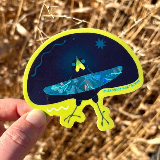Superb Bird Of Paradise Holographic 3” Sticker