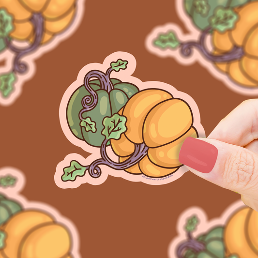 Pumpkins, Halloween, Autumn, Fall, Nature, Vinyl Sticker