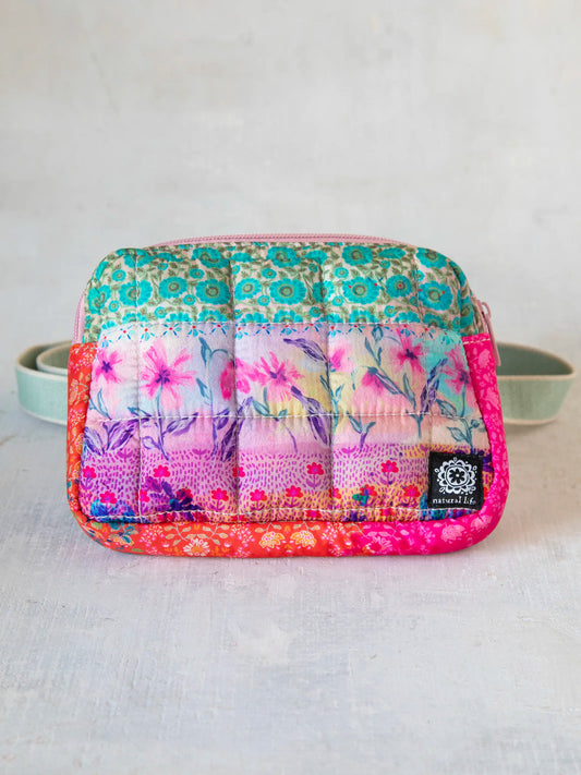Everyday Puffy Fanny Pack- Pink Watercolor Patchwork