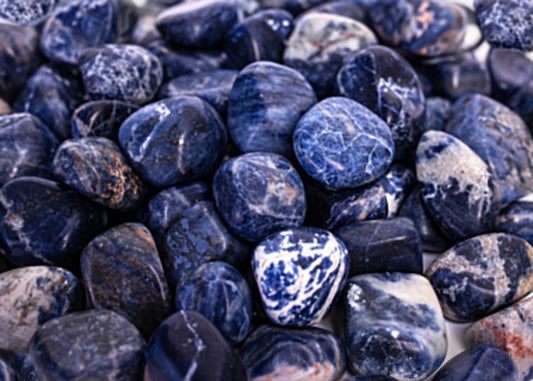 Smooth Natural Sodalite Crystals