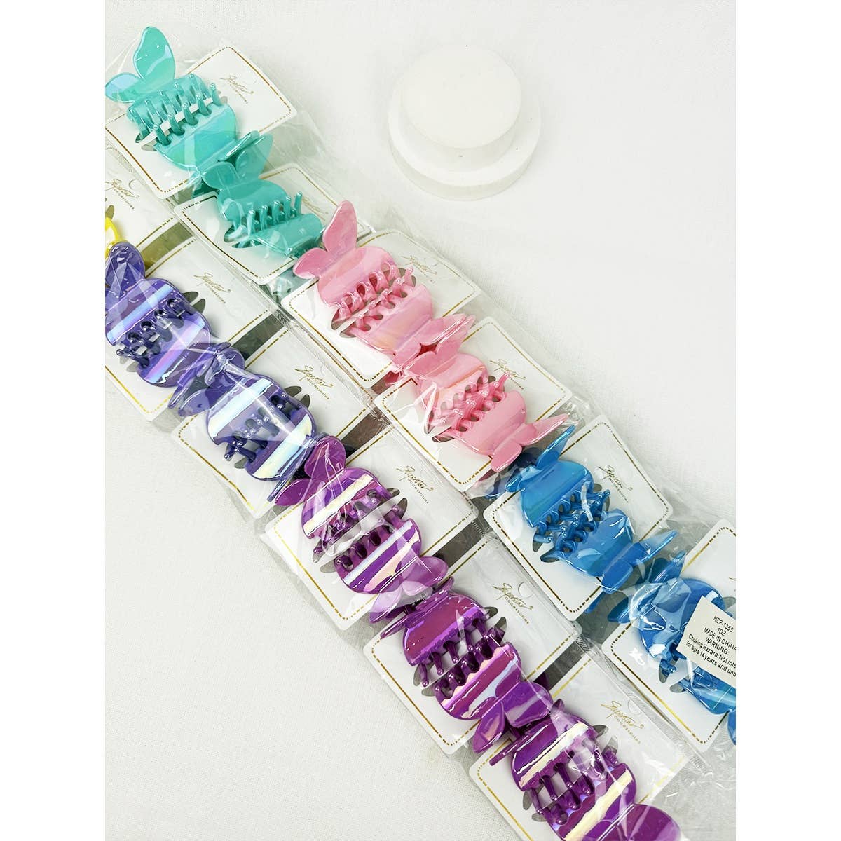 Shiny Spring Tone Butterfly Hair Clips