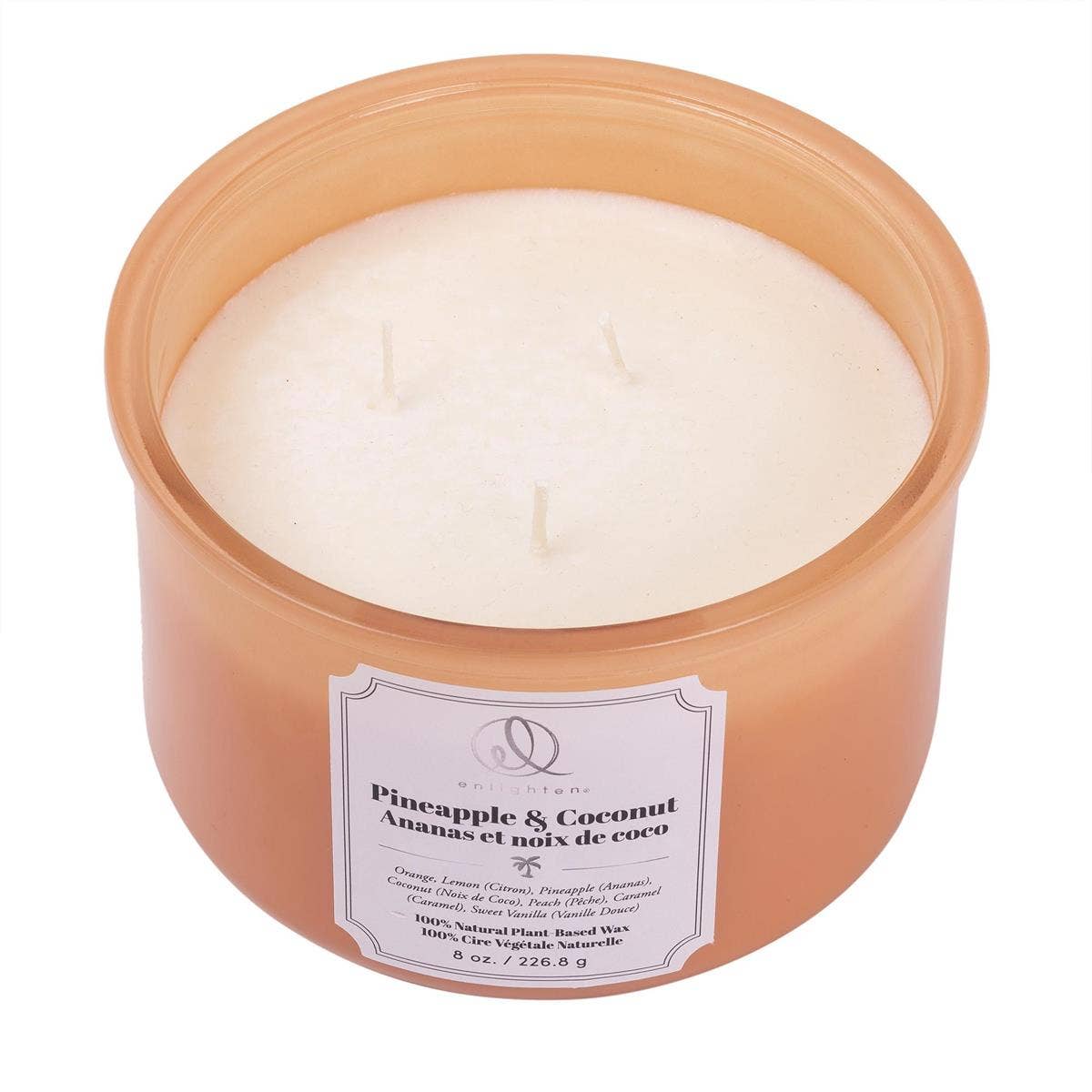 Truu Design Enlighten Candle with Wood Lid: Bergamot+Vetiver / 8 oz./226.8g