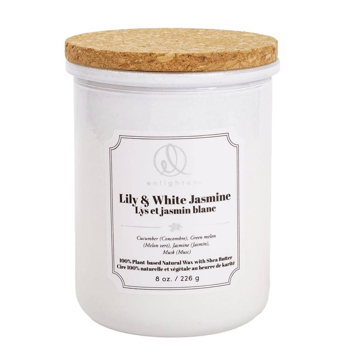 Truu Design Enlighten Candle with Wood Lid: Bergamot+Vetiver / 8 oz./226.8g