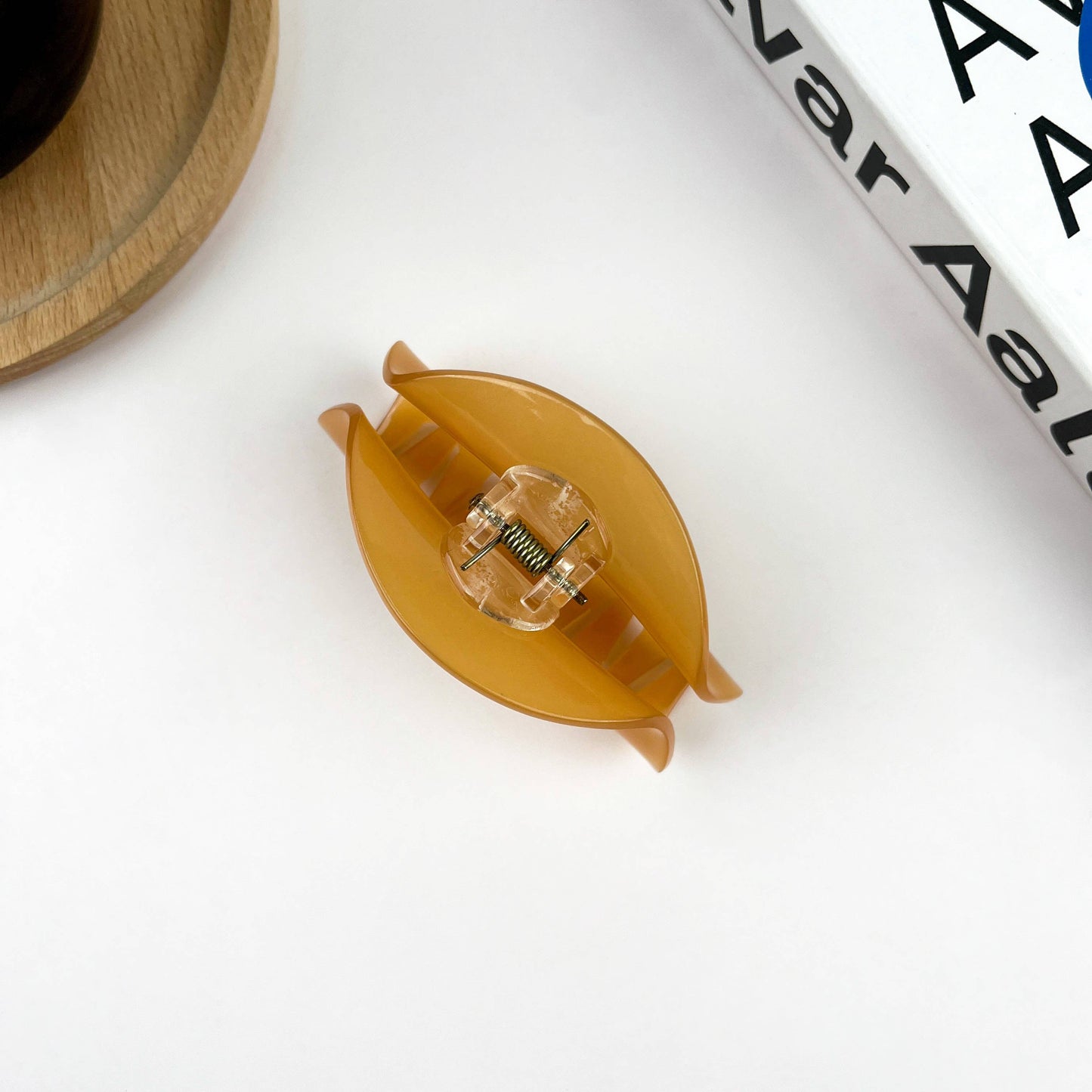 Brown Flower Claw Clip