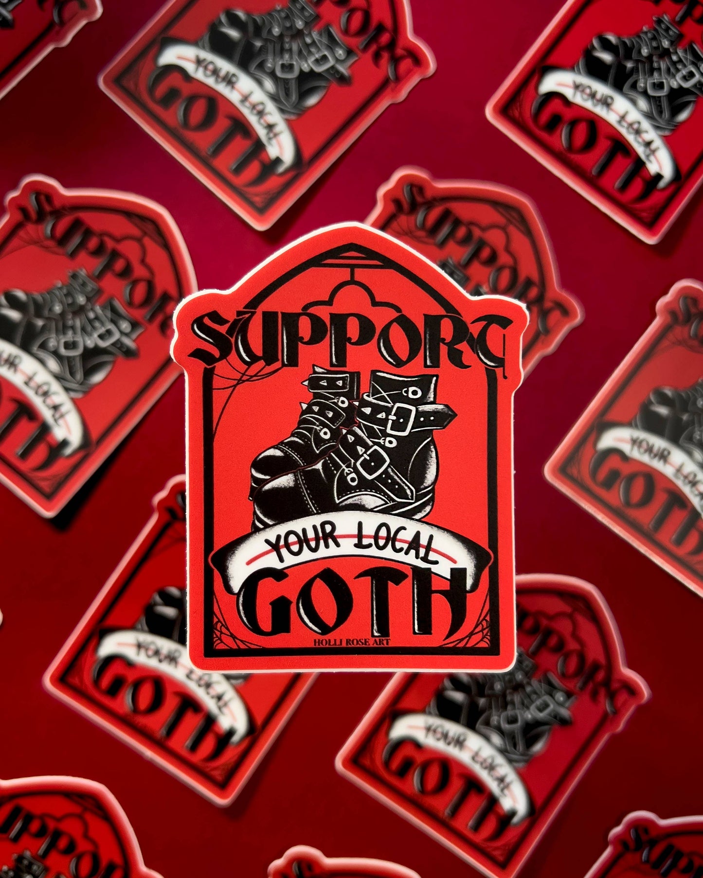 Support Your Local Goth Sticker