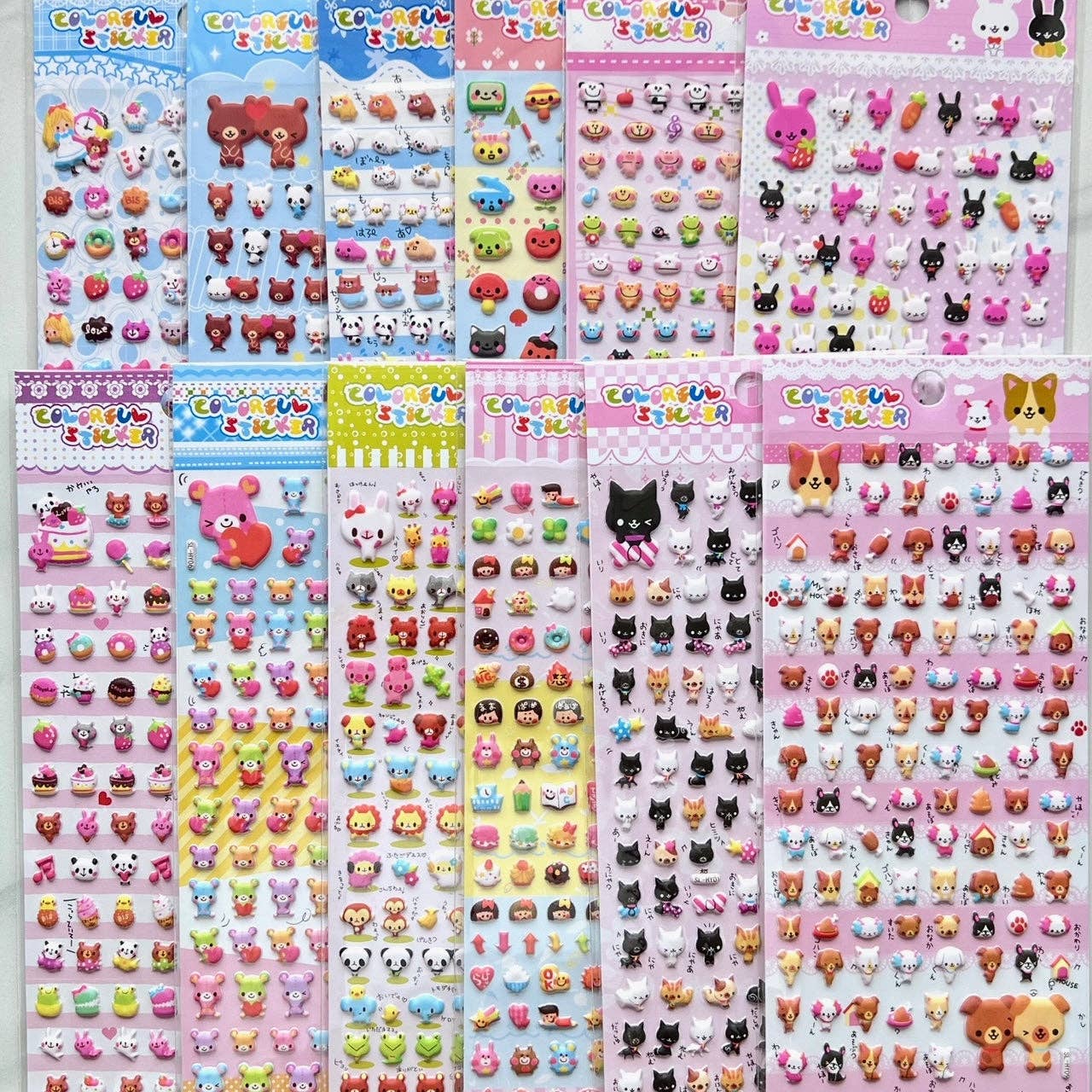 Mini Puffy Assorted Stickers-12