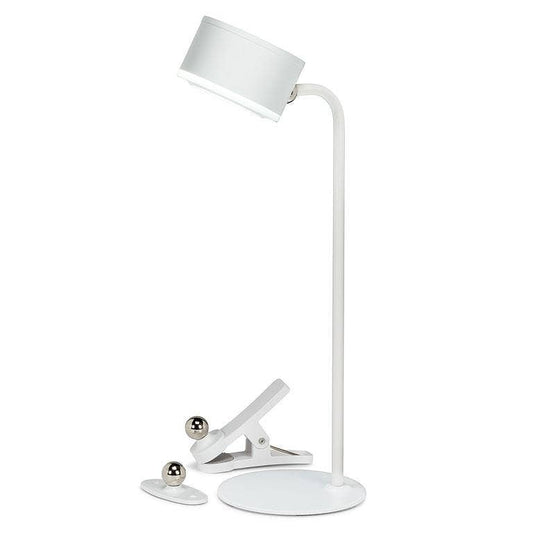 4 Piece Drum Magnet LED Lamp-3.25"D: White