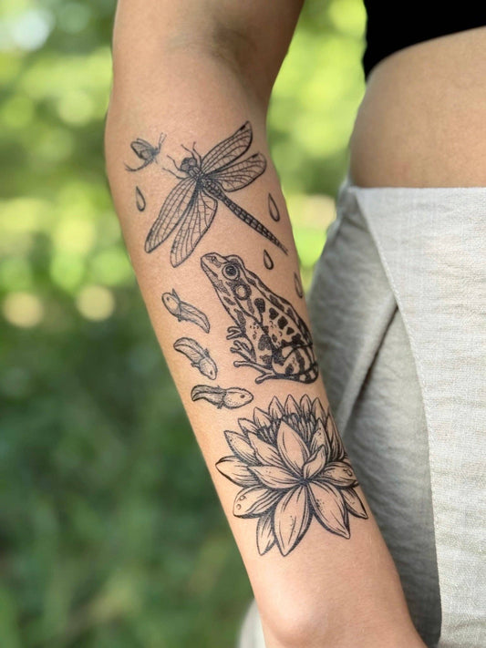 Pond Cycle Temporary Tattoo