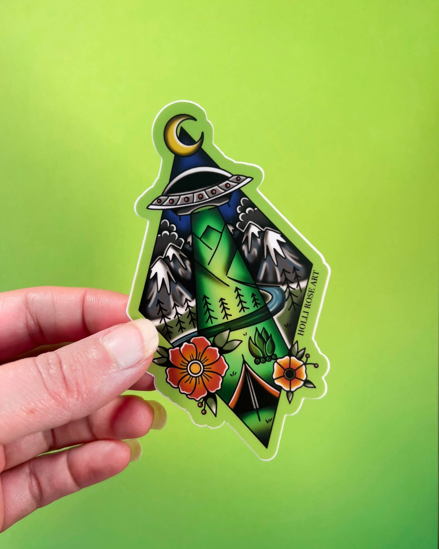 Alien UFO Sticker