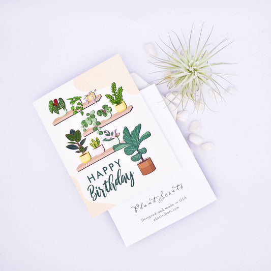 Birthday Greetings Card - Plant Lover Card