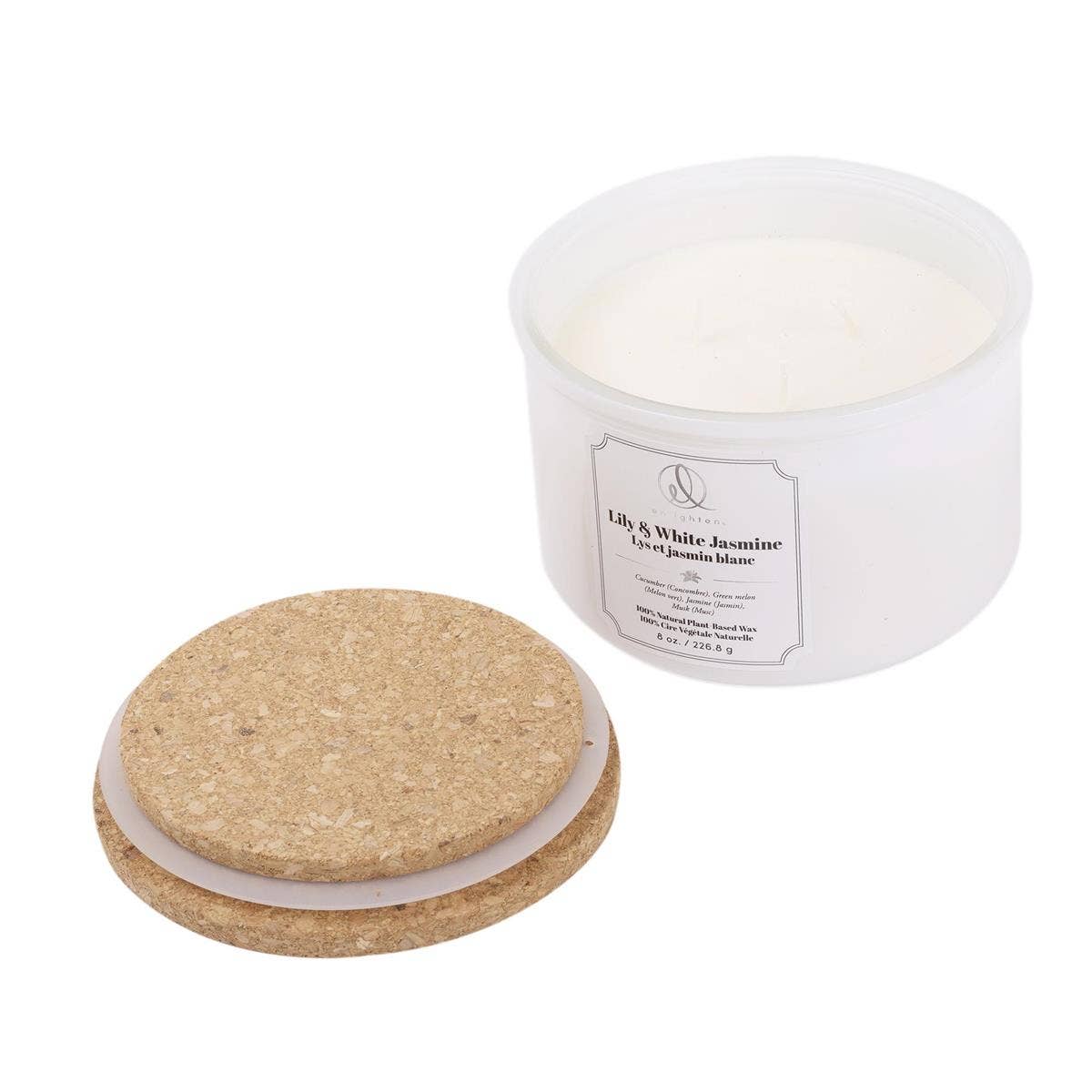 Truu Design Enlighten Candle with Wood Lid: Bergamot+Vetiver / 8 oz./226.8g