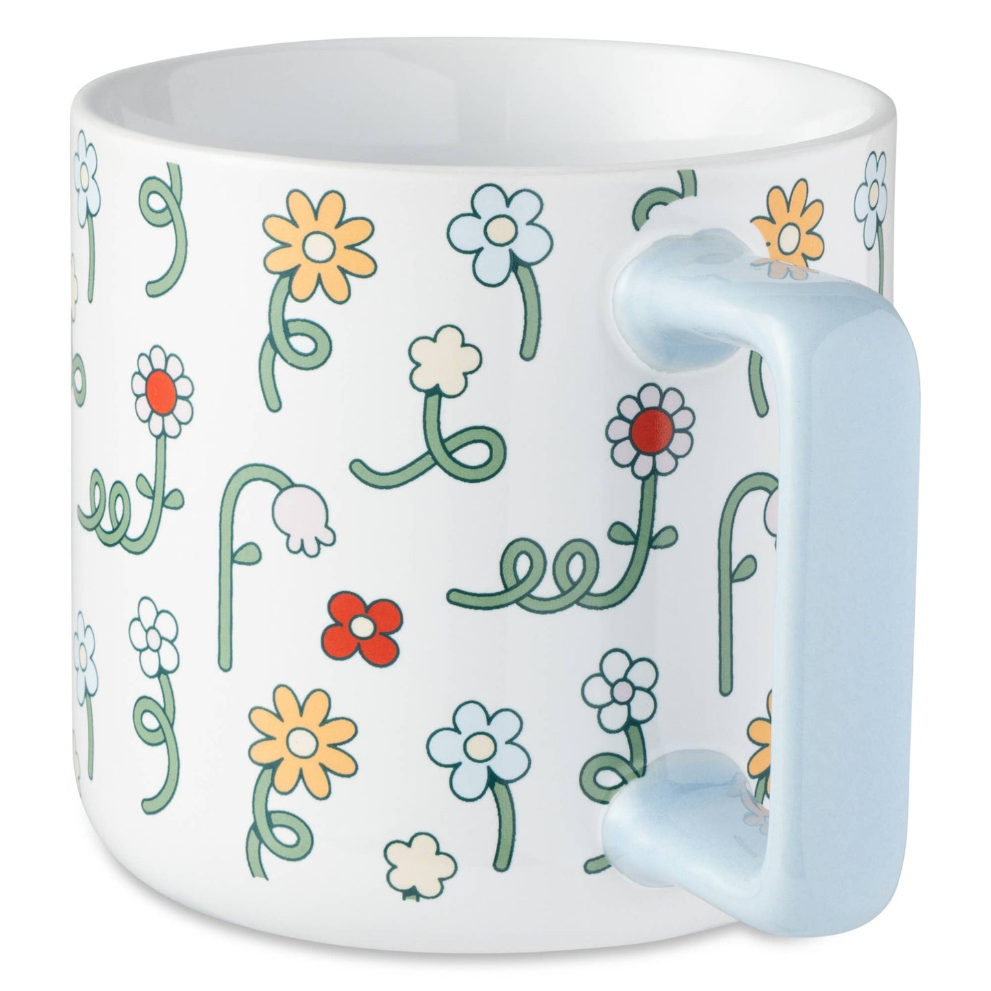 18.6 oz Square Handle Mug - Floral