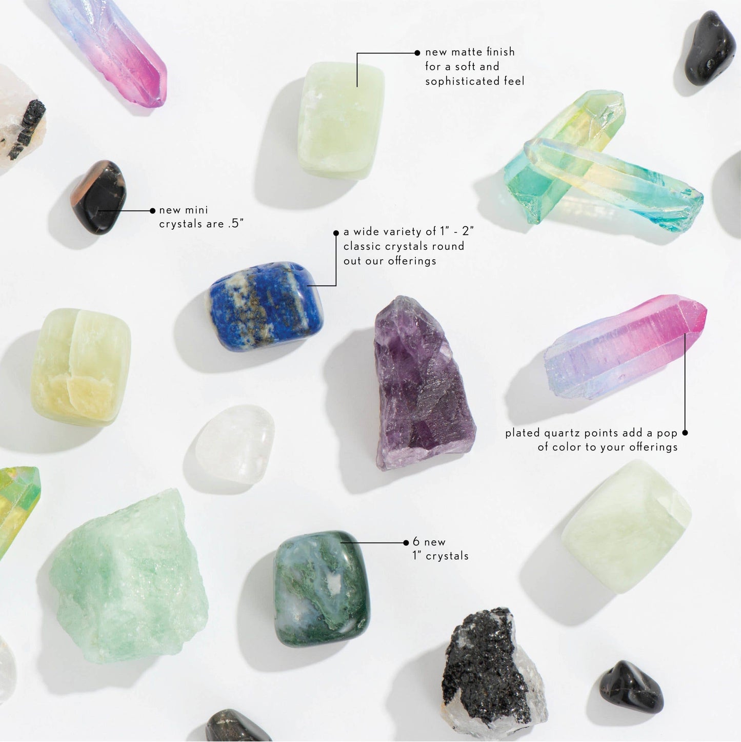 Tumbled Moss Agate Crystals - 36 pcs, 1"