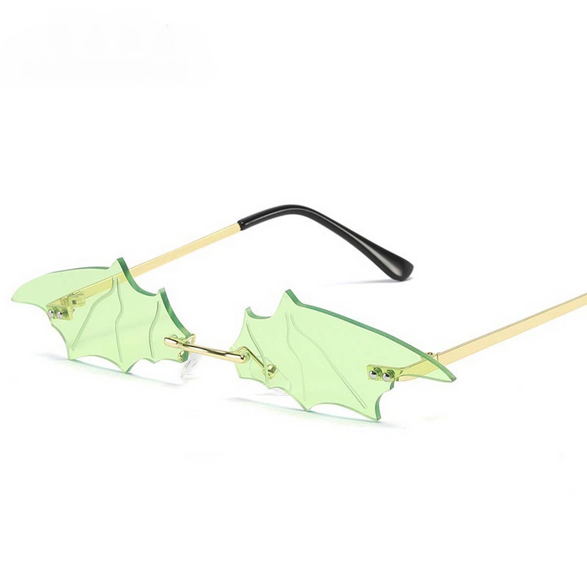 TRENDY FUNNY BAT SHAPE SUNGLASSES_CWASG0362: Black / (OS) 2