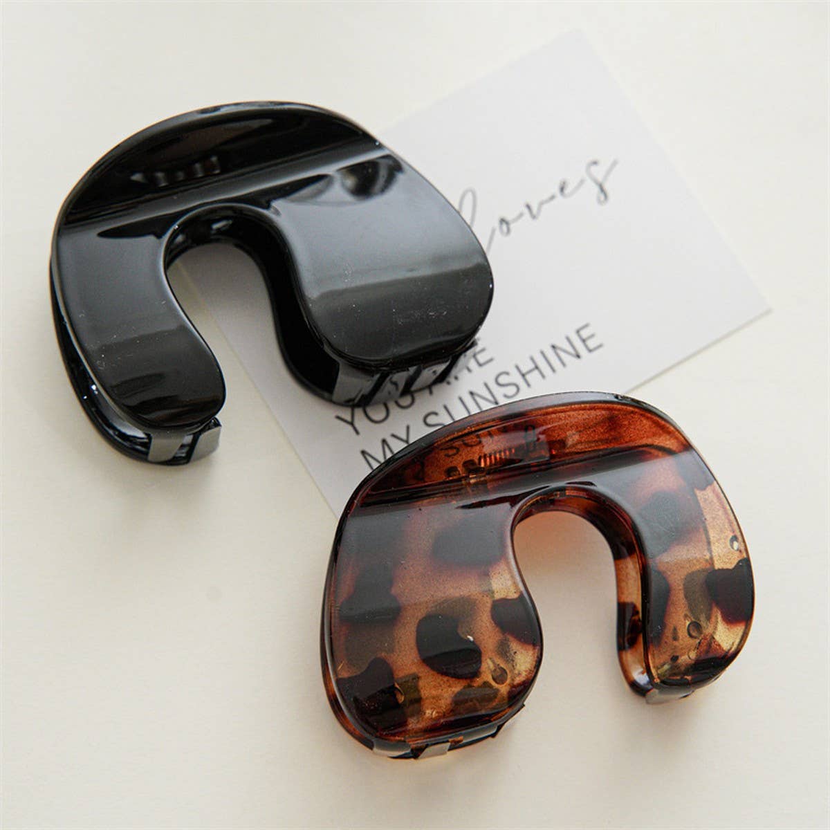 Hair Claw Clip Elegant Minimalist Design_CWAHA1960: Brown / (OS) 1