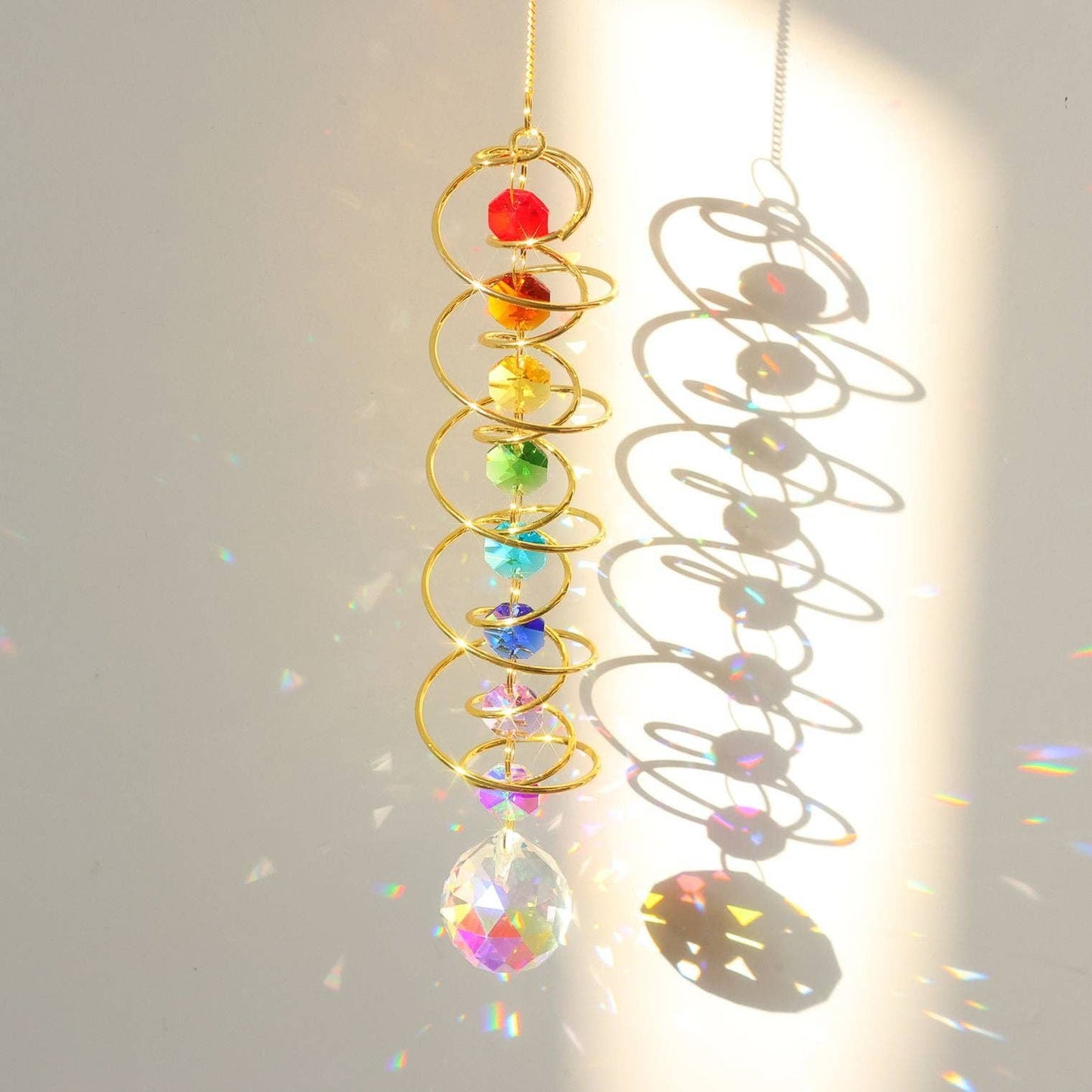 Rainbow Crystal Helical Suncatcher DP25D691