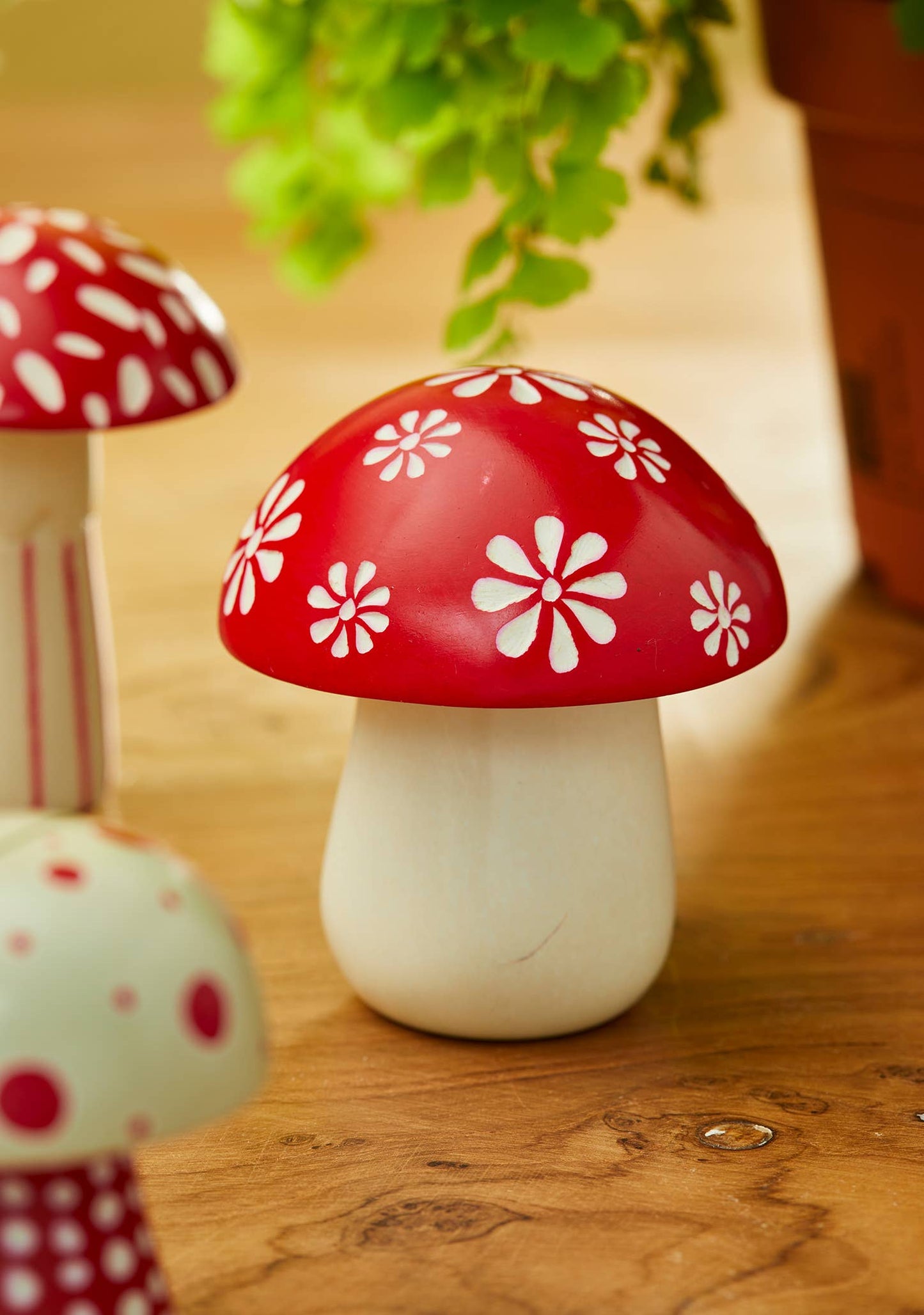 Woodland Mushroom Trinket Pot - Red Cream