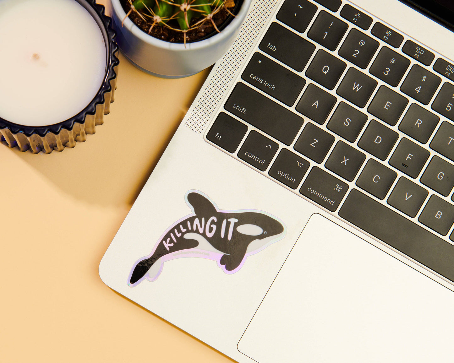 Killing It Orca Holographic Vinyl Sticker - Killer Whale Era - Made in USA - - Stocking stuffer, Holiday, Gift Guide