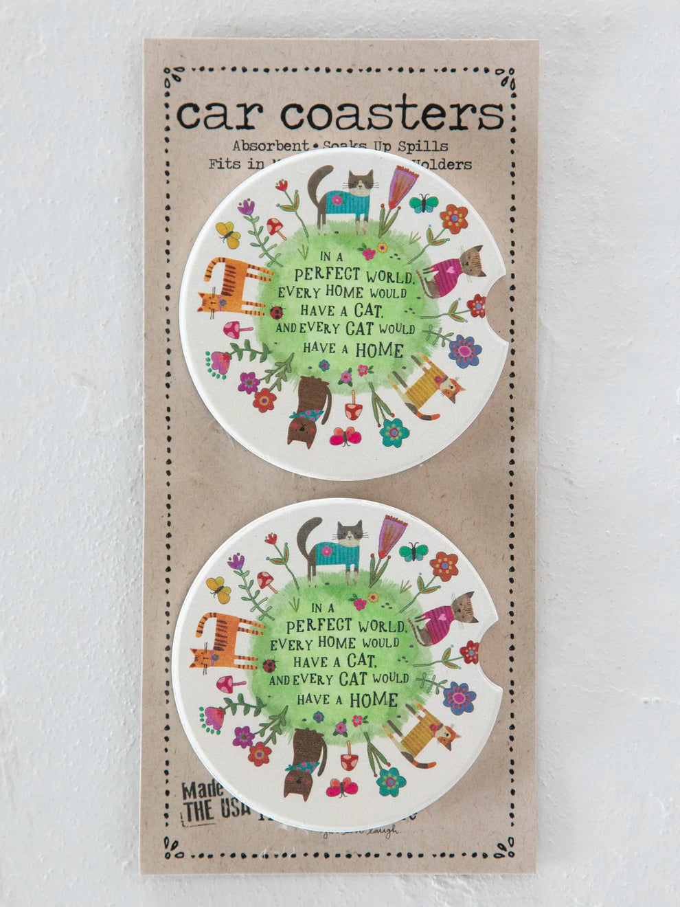 Car Coasters- Every Cat Has A Home