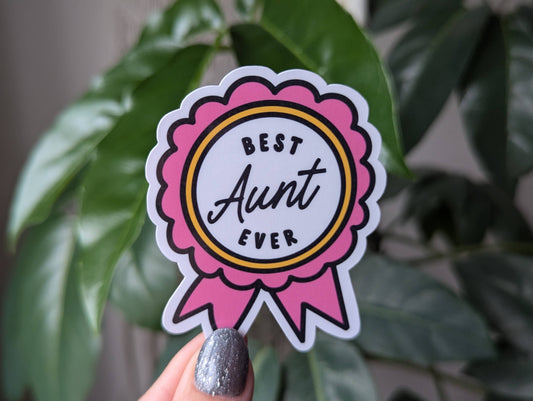 Best aunt ever sticker, pregnancy announcement merch