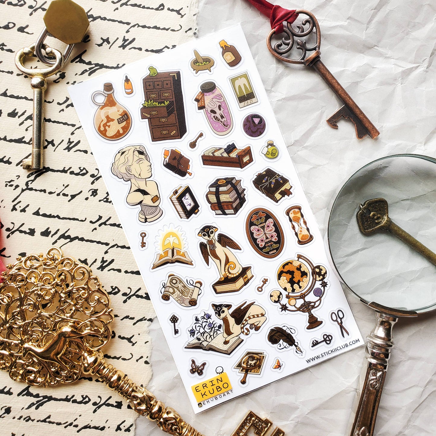 Library of Secrets Sticker Sheet