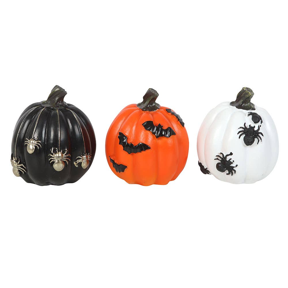 Spooky Bat and Spider Pumpkin Halloween Decoration