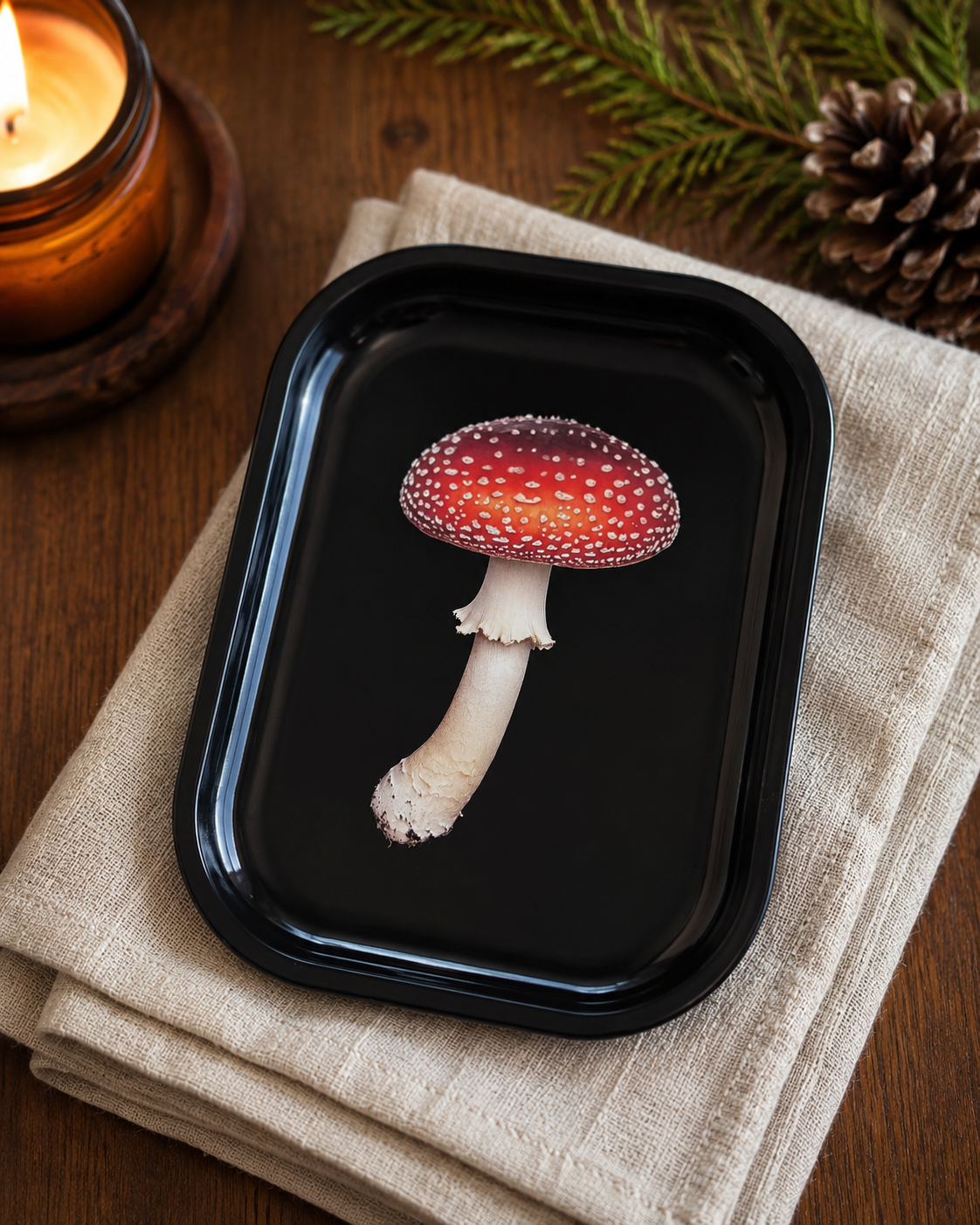 Amanita Mushroom Metal Tray - MT100