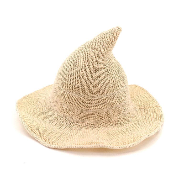 Halloween Pointed Witch Hat, Knit & Foldable_CWAH0617: BLACK / (OS) 2
