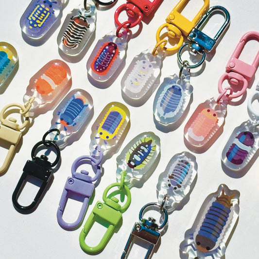 Mini Isopod Keychain Charms