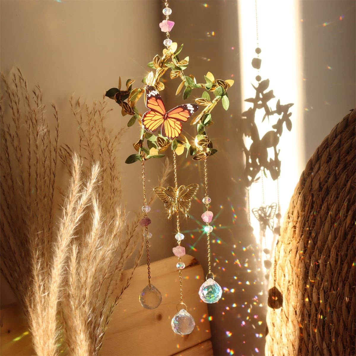 Leaves Cross Butterfly Moon Hangings DP25A913