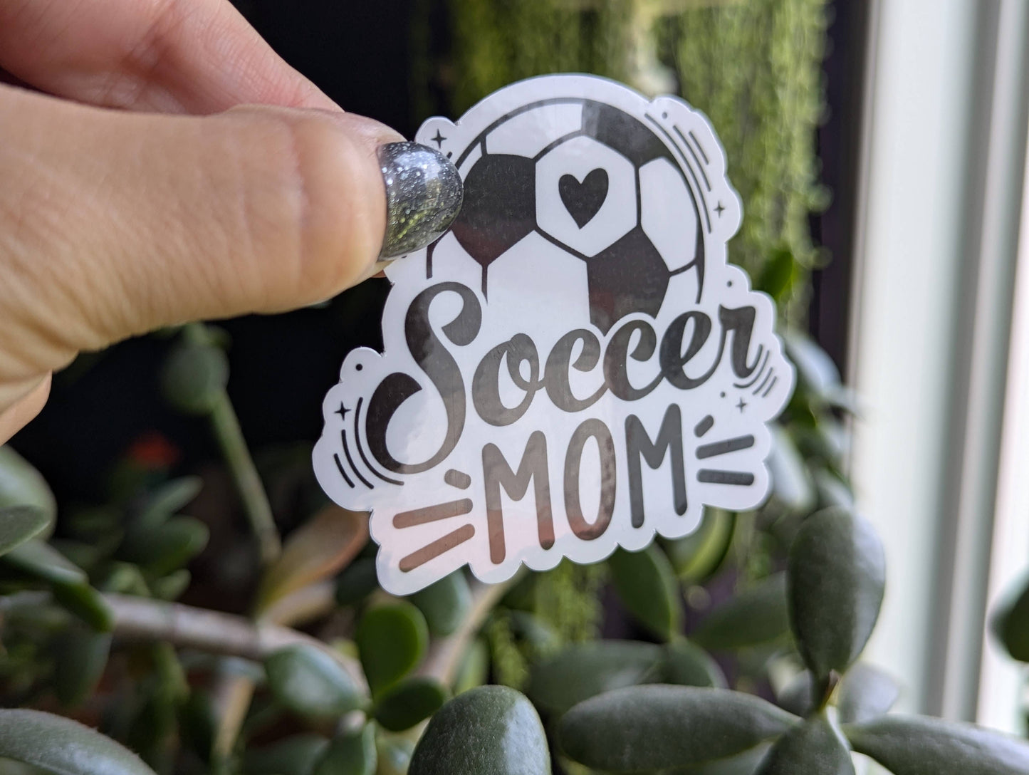 Soccer mom vinyl sticker, sports merch, soccer lover