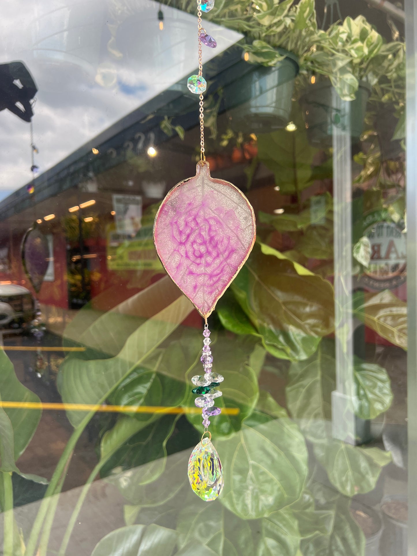 Resin Leaf Suncatcher