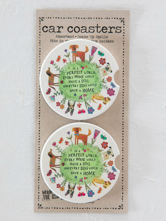 Car Coasters- Every Dog Has A Home