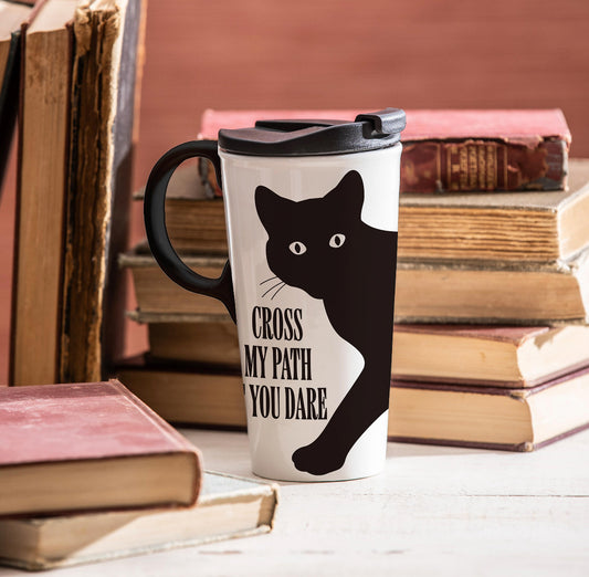 Cat Cross My Path Ceramic Cup