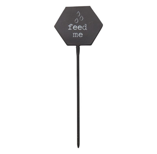 Friendly Phrases Plant Stick- Feed Me