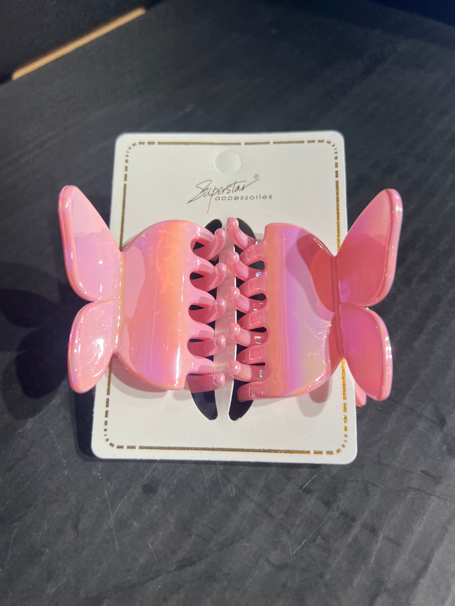 Shiny Spring Tone Butterfly Hair Clips