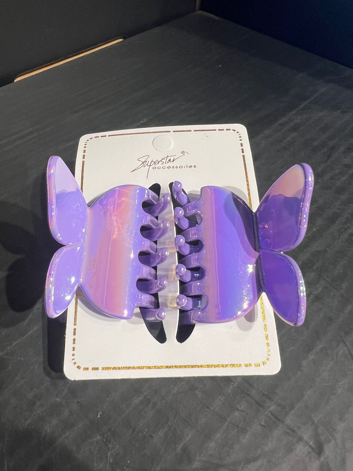 Shiny Spring Tone Butterfly Hair Clips