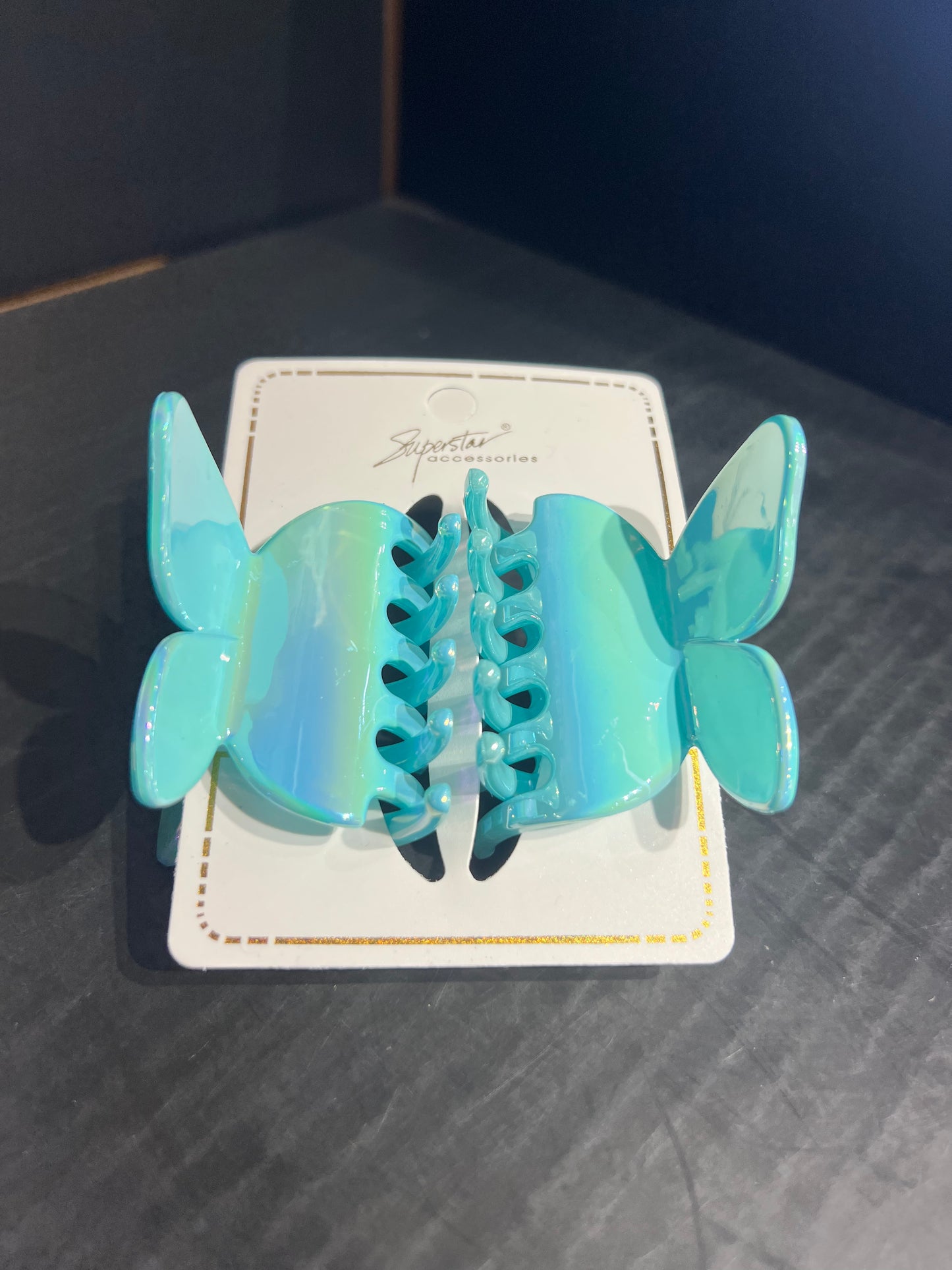 Shiny Spring Tone Butterfly Hair Clips